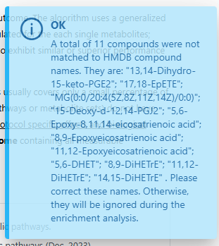 error metaboanalyst